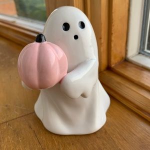 New Target Hyde and Eek Halloween Ceramic Ghost with Pink Pumpkin